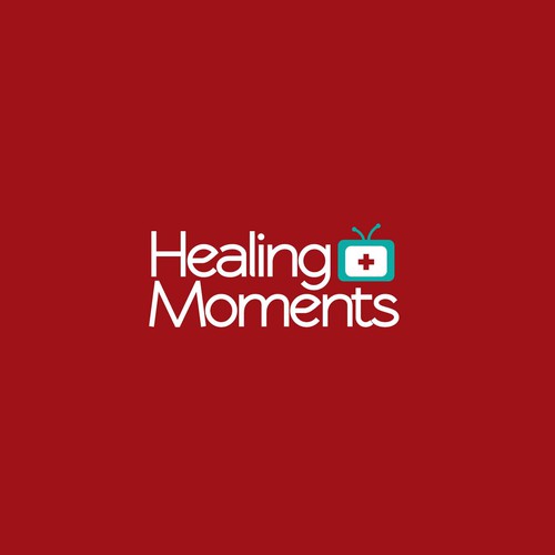 Antenna logo with the title 'Healing Moments Logo Idea'
