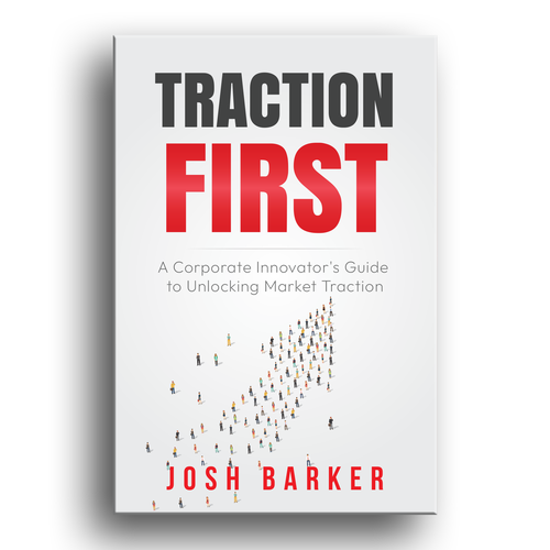 Leadership book cover with the title 'Book Cover Design Concept for "Traction First""'