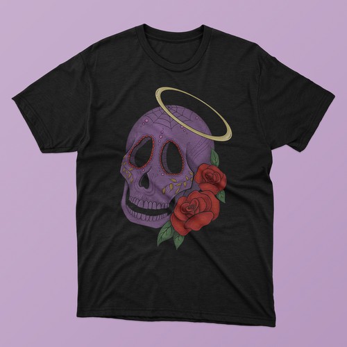 Rose t-shirt with the title 'T-shirt design'