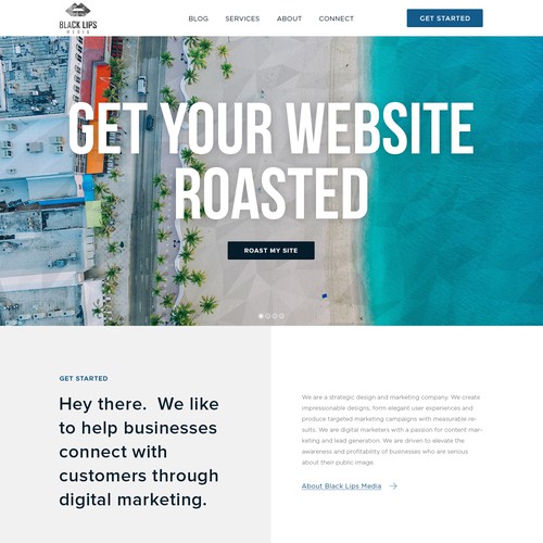 Marketing website with the title 'Digital marketing agency'