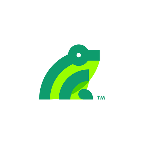 Antenna logo with the title 'Frog + Wifi Symbol'