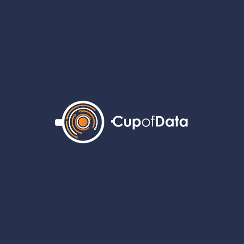 Dark logo with the title 'Logo for Cup of Data'