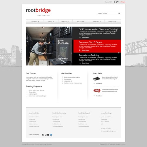 Business website with the title 'Website Design for Rootbridge'