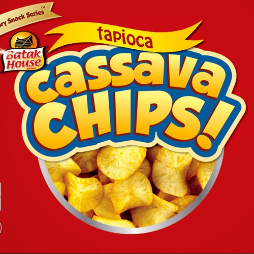 Chips packaging with the title 'Healthy Savory Snack Series'