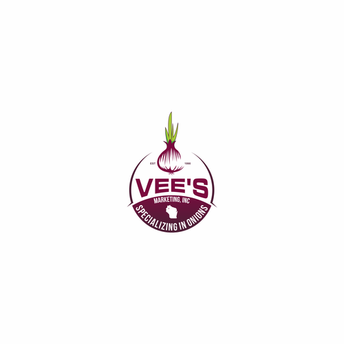 Onion logo with the title 'Vee's Marketing, Inc'