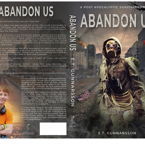 Post-apocalyptic book cover with the title 'Book cover'