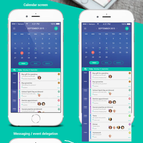 Calendar design with the title 'Family calendar'