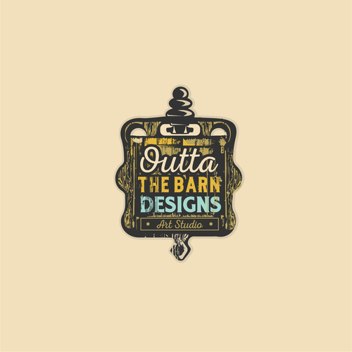 Barn logo with the title 'Logo for art studio'