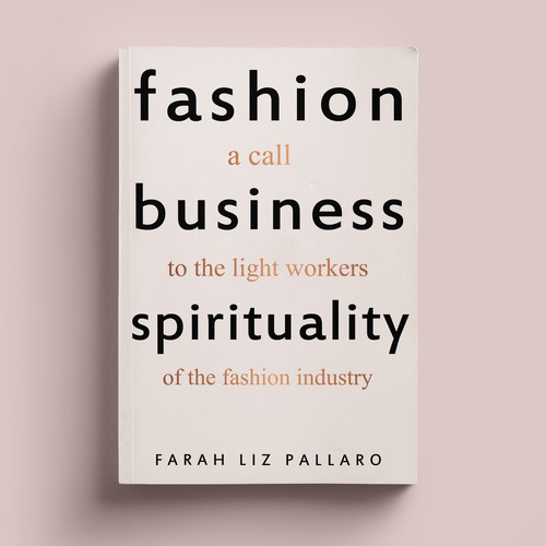 Text design with the title 'Simple and luxurious book cover'