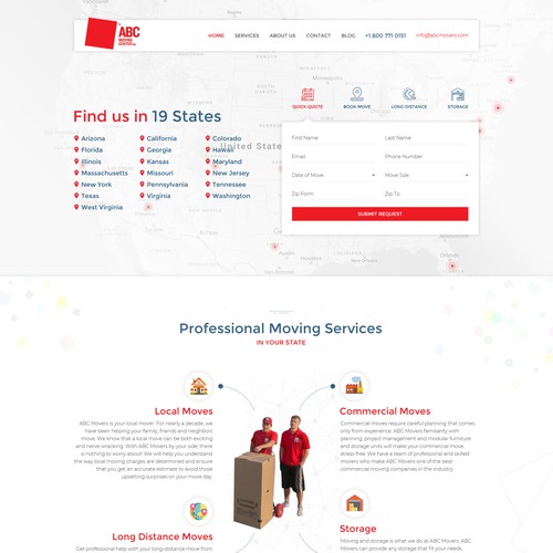 Moving design with the title 'ABC Movers'