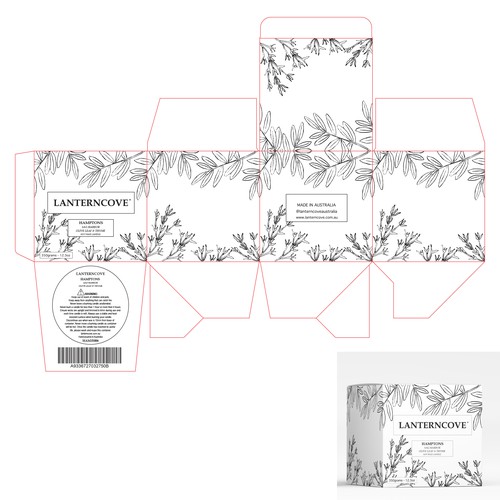 Candle packaging with the title 'Candle packaging'