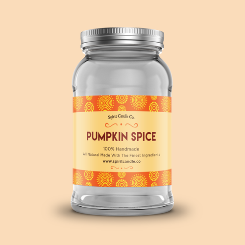 Ethnic design with the title 'Label For All Natural Candles'