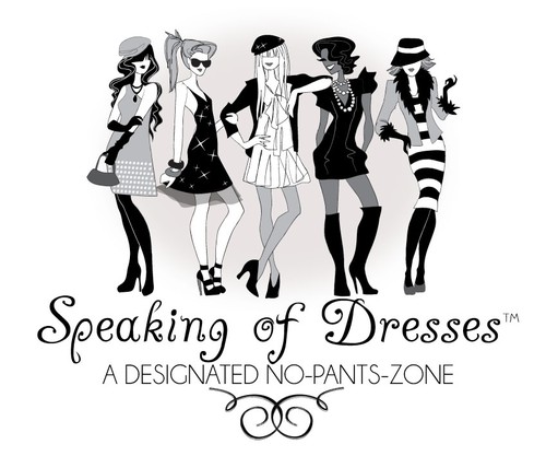 Flirty logo with the title 'Create the next logo for SPEAKING OF DRESSES™'