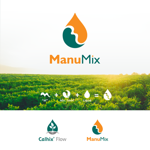 Fluid logo with the title 'Bold Logo concept for a new farming product'