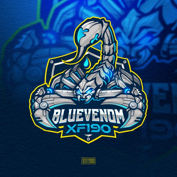 Venom logo with the title 'Bluevenom XF190 Logo'