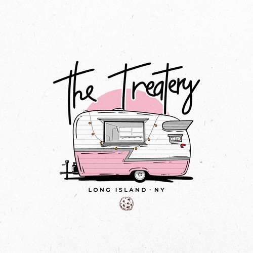 Trailer logo with the title 'Logo Design for a Vintage 1964 shasta air flyte dessert trailer'