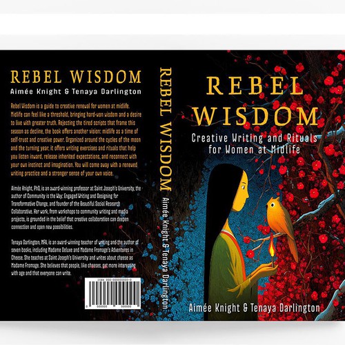 Owl book cover with the title 'Bold design for women writers book '