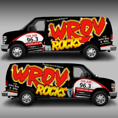 Radio design with the title 'WROV Rocks Design'