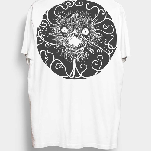 Abstract t-shirt with the title 'Peat Monster'