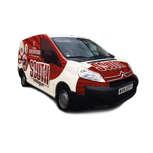 Southern design with the title 'design vinil car'