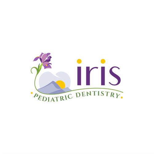 Dental brand with the title 'Logo for Iris Pediatric Dentistry'