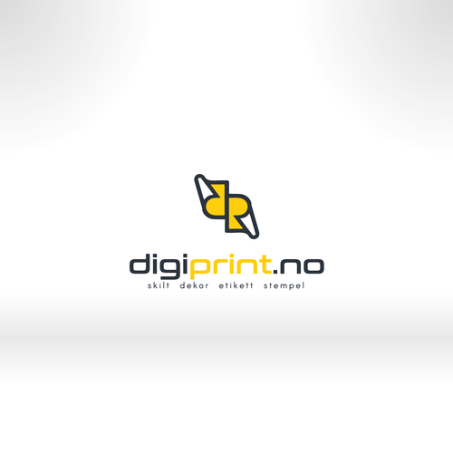 Printing logo with the title 'Clean logo for digiprint.no'