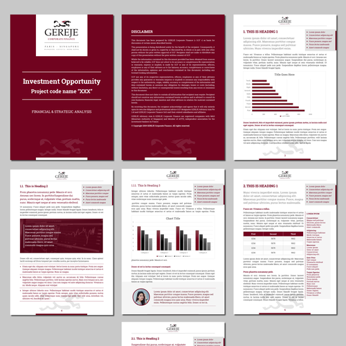 Word design with the title 'Word template for an innovative Consulting firm'