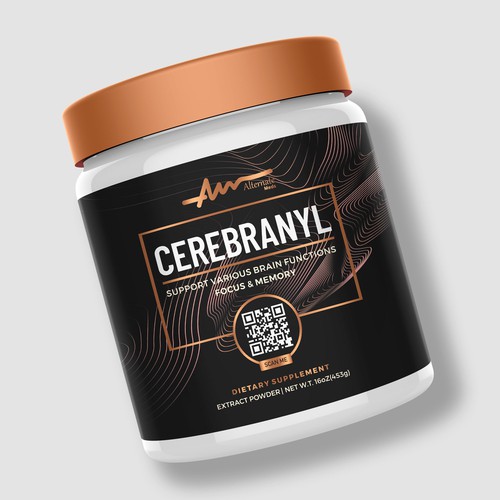 Supplement packaging with the title 'CEREBRANYL - Support Brain Functions'