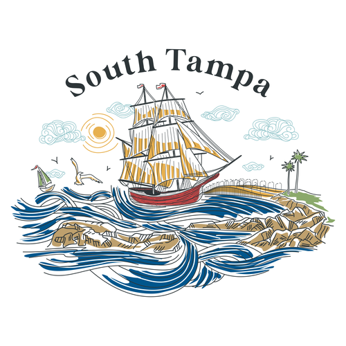 Travel t-shirt with the title 'South Tampa T-shirt design'