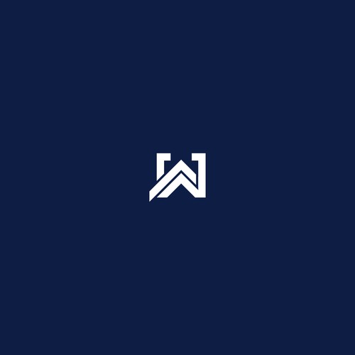 Monochromatic logo with the title 'Architectural Logo Design for Woodworth Custom Homes'