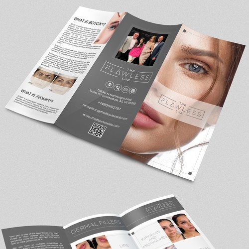 Tri-fold design with the title 'Trifold Brochure Design'