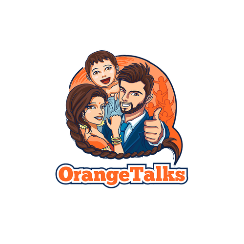 Workshop design with the title 'Finalist Logo 1 for Orange Talks'