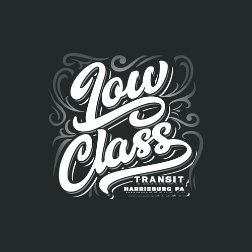 Hot rod logo with the title 'Low Class Transit'
