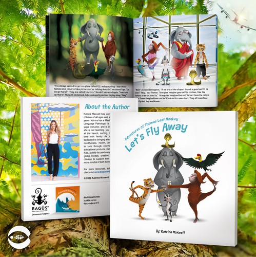 Comics design with the title 'Book cover and typesetting for “Let’s Fly Away” by Katrina Maxwell.'