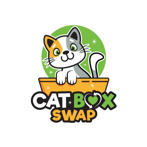 Cat logo with the title 'CAT BOX SWAP'