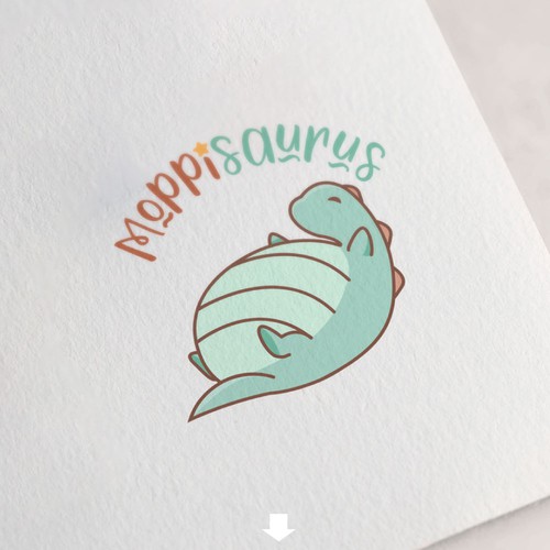 Vector logo with the title 'Moppisaurus'