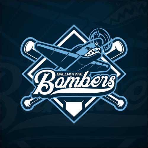 Sports logo with the title 'Ballantyne BOMBERS'