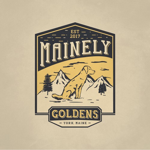 Imagine logo with the title 'Logo for Mainely Goldens'