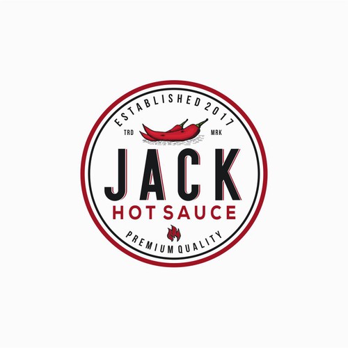 Ketchup logo with the title 'Logo Concept for Jack Hot Sauce'