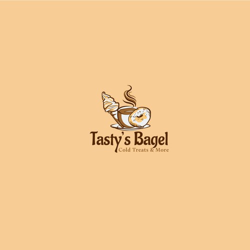 Bagel logo with the title 'Tasty Bagels logo'
