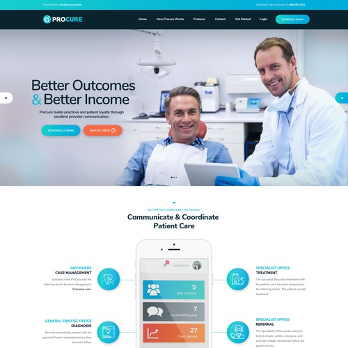 Illustrator website with the title 'Website Redesign for Procure'
