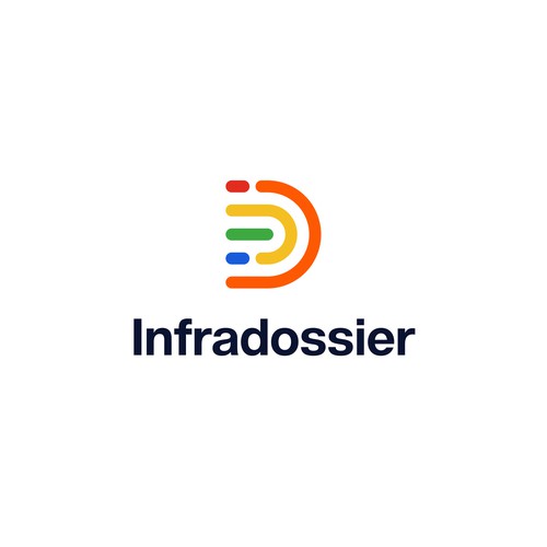 Infrastructure logo with the title 'Infradossier Logo Design'