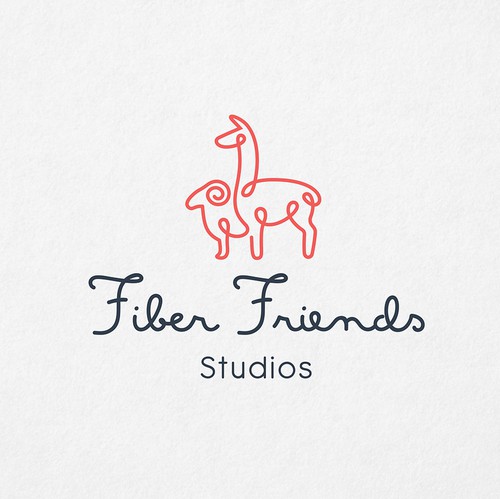 Wood brand with the title 'Fiber Friends Studio'