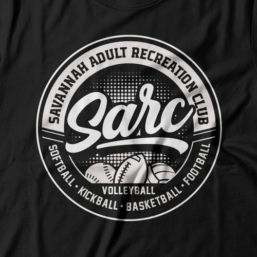 Textured design with the title 'SARC'