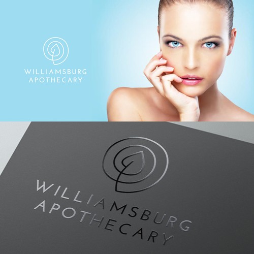 Cosmetology logo with the title 'Create a modern, simple, organic logo for Williamsburg Apothecary'