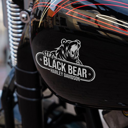 Harley Davidson design with the title 'Bikes Dealership Entry'