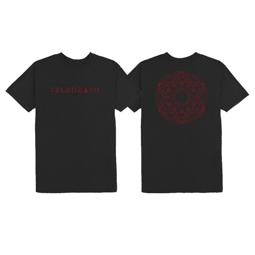 Geometric t-shirt with the title 'TELEDEATH T-Shirt Design'
