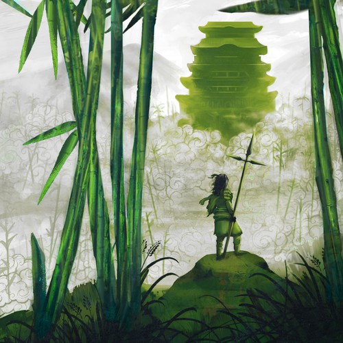 Temple design with the title 'Super Cool Cover Design for "Land Of Demons" Book'