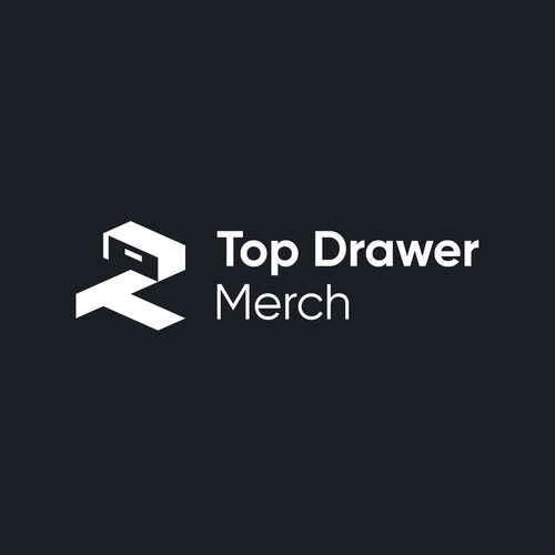 Web logo with the title 'Top Drawer Merch'
