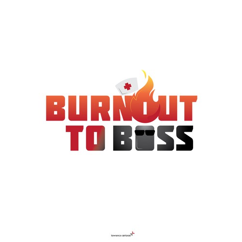 Nurse logo with the title '"Burnout to Boss" Book - Logo'